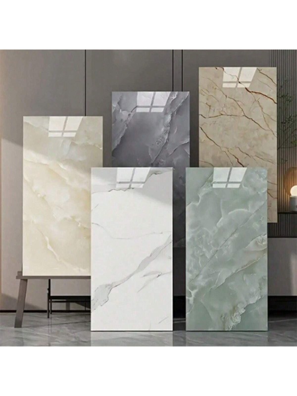 10/30 piezas Pegatina de pared con patrón de mármol 3D imitación, panel autoadhesivo impermeable de aluminio-plástico para cocina, sala de estar, baño, pasillo, oficina, hogar y decoración de dormitorio, 23.62*11.8 pulgadas
