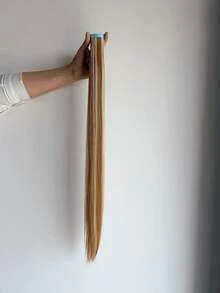 Tape In Hair Extensions Straight Tape In Hair Extensions Black/Gold/Brown/Ombre 24 Inch 10/20pcs 30g/60g Pack Tape Hair Extensions For Women - Multicolor - View 8