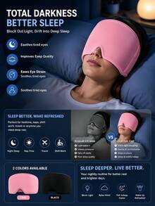 1pc/Cold Therapy Migraine Relief Cap, Reusable Gel Head Ice Pack Wrap With Eye Coverage, Soothing Hot Cold Compression Hat For Headache Tension Sinus, Self Care Gift 2 Colors - Multi-color - View 5