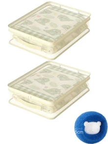Breathable Mesh Clothing And Bedding Storage Bag Set, Portable Handle Design, Dust-Proof And Moisture-Proof Fabric, Transparent Mesh - Multicolor - View 10