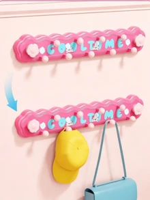 1PC Dopamine Rotating Suction Cup 9-Hook Rack, No-Drill Strong Load-Bearing Hook For Bathroom, Kitchen, Entryway, Bedroom, Behind Door - Multicolor - View 2