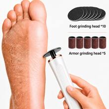 Personal Care Electronics 2-In-1 Electric Foot & Hand Remover, Rechargeable Foot Grinder With 10 Replacement Sanding Discs, Portable Electric Foot File For Toenail & Foot Care, Home & Salon Use - Multicolor - View 13