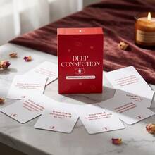 Deep Connection Couples Conversation Card Game, Meaningful Date Night Table Game, Perfect Christmas & Halloween Holiday Gift For Lovers, 55‑Question Relationship Deck For 2 Players, Enhance Or Couple Holiday Gathering - View 1