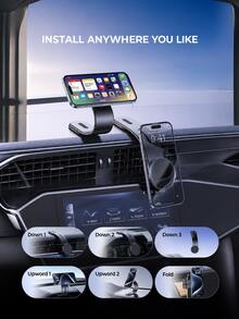 Magnetic Car Phone Holder With Flexible Aluminum Alloy Arm And 18 Powerful Magnets, Compatible With The Series, Mountable On Car Dashboard - A - View 7