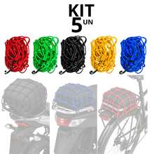 5 Rede Porta Objetos Para Moto Bagageiro Capacete e Cargas - A - Visão 13