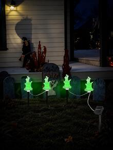 1-8pcs Halloween Solar Ghost Tree Lights, IP44 Waterproof LED Outdoor Halloween Lights, Solar Powered Ghost Tree Pathway Lights, Suitable For Sidewalks, Gardens, Yards, Patios, Walkways, Halloween Parties And Holiday Decorations - 1 to 8 - View 10