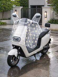 Electric Scooter Rain Cover, Waterproof Front Handlebar Cover With Rearview Mirror Sleeves And Clear Dashboard Window, Optional Seat Cover, Moped & Electric Bike Rain Protector For Daily Commuting, Outdoor Riding, 6 Style Options - A - View 4