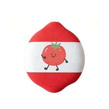 1pc Tomato Egg Cartoon Pattern Mini Puff Thumb Dual-Tip Blush Foundation Cushion Makeup Sponge Dry & Wet Use For Students - Multicolor - View 6