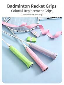 5pcs Professional Sports Badminton Racket Grip Tape, Soft Sticky Sweat-Absorbent Anti-Slip Wear-Resistant Shock-Absorbing Pickleball Paddle Wrap, Suitable For Those Who Need Tactile Feel And Pursue Appearance - One Size - View 4