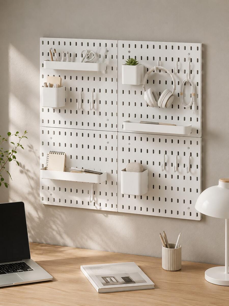 Rak Penyimpanan Papan Berlubang, Rak Dinding, Papan Penyimpanan Dinding Multifungsi, Rak Penyimpanan Kait Modular Tanpa Pengeboran, Rak Penyimpanan Bumbu & Peralatan Dapur, Rak Penyimpanan Perlengkapan Mandi Kamar Mandi, Rak Penyimpanan Kosmetik & Perawatan Kulit Kamar Tidur, Rak Kunci Pintu Masuk, Pengatur Perlengkapan Kantor Belajar, Rak Penyimpanan Dinding Asrama, Papan Penyimpanan Alat, Papan Penyimpanan Pengatur Meja, Cocok Untuk Dapur, Kamar Mandi, Kamar Tidur - MultiWarna - View 1