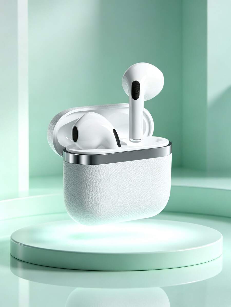 True Wireless Earbuds- Compatible With Apple & Android, Built-In Microphone, Sweat Resistant Earphones, Up To 24 Hours Of Battery Life- White,Ear Phones>Wireless,Airbud's,Earphone, Headphone - Multicolor - View 1