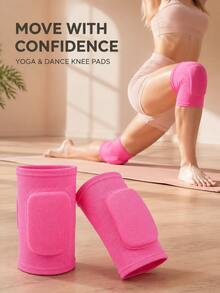 Sports Compression Knee Pads, Elastic Knee Pads, Thickened Foam Knee Pads, Suitable For Ballet, Street Dance, Volleyball, Yoga And Other Sports. - Multicolor - View 3