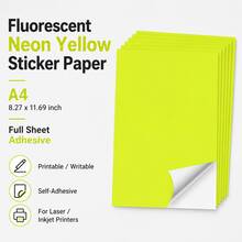 Giấy decal in được tự dính định lượng nặng màu sắc nhiều màu, giấy bìa decal A4 250GSM - A4 - Xem 9