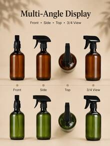 300/400/500ml 可重複填充塑膠噴霧瓶，空波士頓圓瓶附可調節細霧與噴流式扳機噴頭，多用途可重複使用噴霧器，適用於清潔液、植物噴霧、美髮護理、空氣清新劑、園藝與居家 - 彩色 - 查看 10