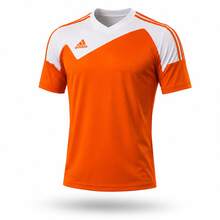 Playera Deportiva Adidas Hombre Naranja Cuello V Para Entrenamiento - Naranja - Ver 3