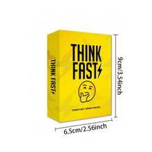 لعبة بطاقات الحفلات Think Fast سريعة التفكير، 55 قطعة لعبة تحدي الفئات سريعة الوتيرة للبالغين، لعبة تفاعلية ممتعة لتجمعات الهالوين والكريسماس والعطلات، ليلة ألعاب عائلية، هدية ترفيهية مثالية ل- 2+ لاعبين - متعدد الألوان - مشاهدة 2