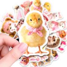 somoving 50pcs Cute Pink Pet Animal Stickers Waterproof DIY Planner Notebook Decorative Decals - Multicolor - View 5