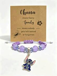 Disney, New 1-Piece Set, Cartoon Stitch, Alloy Hand Woven Adjustable Bracelet, Suitable For Halloween, Christmas Gifts, Perfect As A Beautiful Gift For Friends, Family, And Partners - Multicolor - View 10
