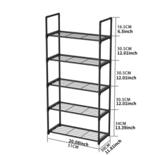 Multi-Layer Kitchen Storage Rack, Thickened Reinforced Steel Tube With Strong Load-Bearing Capacity, Portable Handle Design, Microwave Oven Countertop Shelf, Hollow Drainage Layer Rack, Cookware & Seasoning Storage Organizer, Kitchen Countertop Tidy Storage Shelf - Multicolor - View 9