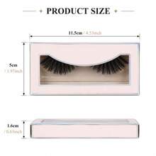 ARISON 1 Pair Eyelashes False Lashes Extension For Halloween Festival Colorful Lashes Handmade Soft And Light Comfortable - Black - View 10