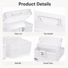 Large-Capacity Medicine Box Household Family Medicine Box Multifunctional Sundries Storage Box High-Value Desktop Shelf Multi-Purpose Bar, Used For Storage Boxes Such As Kitchens, Bedrooms And Bathrooms - View 3