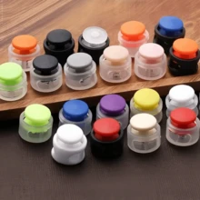 35/45/56/66/72/82Pcs Plastic Spring Buckle, Round Hole Cylinder Drawstring Stopper, Colorful Plastic Nylon Spring Buckle, No-Tie Shoelace Buckle Fastener, Shoelace Fixing Adjustment Buckle, Random Color - Multicolor - View 11