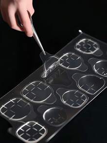 50 Sheets (1200 Pieces) Double-Sided Nail Adhesive Tabs, False Nail Patches, Breathable Transparent Bendable Jelly Nail Adhesive Tabs, DIY - Clear - View 5