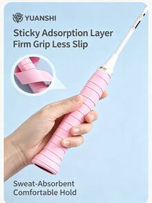 5pcs Professional Sports Badminton Racket Grip Tape, Soft Sticky Sweat-Absorbent Anti-Slip Wear-Resistant Shock-Absorbing Pickleball Paddle Wrap, Suitable For Those Who Need Tactile Feel And Pursue Appearance - One Size - View 5