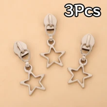 3/6 Silver Star Zipper Pulls, Suitable For Clothing, Coats, Shoes, Bags, Bedding, Pillowcases, Tents And Other Zipper Accessories - Multiple Styles - View 17
