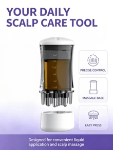 11ml Liquid Guide Comb, Scalp Liquid Massage Comb, Roller-Type Essence Injector, Portable Press-Style Scalp Care Tool, Scalp Medication Applicator, Hair Liquid Guide Comb, Essential Oil Roller Applicator, Portable Scalp Roller - Multicolor - View 3