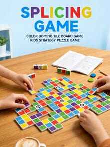 Dominoes Board Game Family Interactive Game Children Educational Toy Children Competition Special Educational Game Multi-Piece Stacking Blocks Toy - Multicolor - View 4