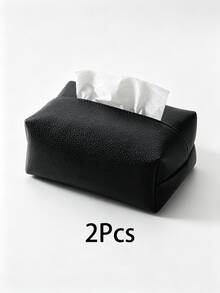 2pcs Fashion Minimalist Leather Tissue Box, Home Kitchen Outdoor Multi-Purpose Storage Bag, Travel Wet Wipes Dispenser, Easy Pull Without Jamming, Storage Room Decor, Kitchen Accessories, Travel Essentials, Bedroom Decor, Car Accessories - Multicolor - View 17