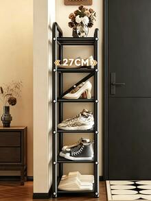 1pc Collapsible Metal Shoe Rack - Large‑Capacity Space, All‑Metal Design, Stable Structure, Space‑Saving, No Assembly Required, Shoe Storage Rack, Suitable For Entryway, Corridor, Dormitory And Apartment, Can Also Be Used As Storage Rack - Multiple Specifications - View 7