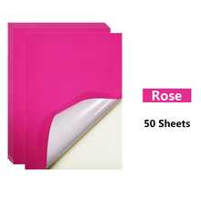 Giấy decal in được tự dính định lượng nặng màu sắc nhiều màu, giấy bìa decal A4 250GSM - A4 - Xem 14