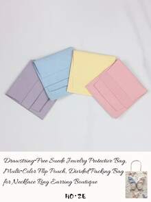 50Pcs Microfiber Jewelry Pouch, Mini Flip‑Cover Jewelry Pouch, Dust‑Proof Scratch‑Resistant Jewelry Pouch For Gift Packaging - Jewelry Bag - View 11