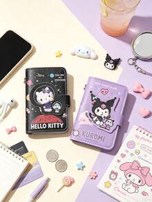 asmodee Sanrio Character Short Bifold Wallet, Hello Kitty & Kuromi Snap‑Button PU Purse, Multi‑Card Slots & Cash Compartment, Vivid Printed Outer Surface - Multicolor - View 9