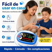 Pulsovital Oxímetro de Pulso de Dedo Pediátrico Recargable USB, Pantalla OLED Diseño Infantil, Medición de Saturación SPO2 y Frecuencia Cardíaca, Uso Doméstico - 2 piezas - Ver 6