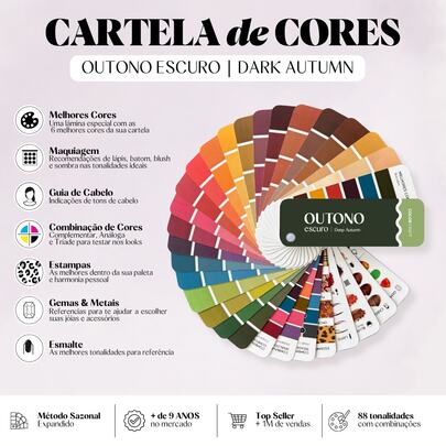 Cartela De Cores Mini Coloração Pessoal - Outono Escuro