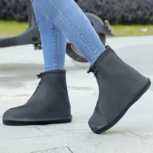 Reusable Waterproof Shoe Covers, Unisex Anti-Slip Rain Shoe Covers, Zippered Shoe Protection Covers, Portable Rain Boots, Suitable For Outdoor Cycling, Walking, Hiking, Travel, Essential For Rainy Days, Suitable For Daily Commute And Various Outdoor Activities - Multicolor - View 28