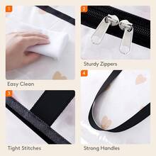4pcs Transparent Storage Bags, 40L Plastic Clothing Storage Bags - Multicolor - View 7