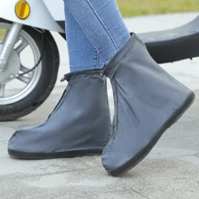 Reusable Waterproof Shoe Covers, Unisex Anti-Slip Rain Shoe Covers, Zippered Shoe Protection Covers, Portable Rain Boots, Suitable For Outdoor Cycling, Walking, Hiking, Travel, Essential For Rainy Days, Suitable For Daily Commute And Various Outdoor Activities - Multicolor - View 22