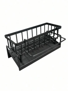 Minimalist Automatic Tilting Drain Tray Sink Organizer, Unisex, Suitable For Home Cooks, Minimalist Kitchen Dish Drying Rack, Can Hold Sponges, Brushes, Soap, Kitchen Essential Home Storage Accessory - Multicolor - View 9