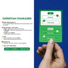 Christian Charades Bible Themed Charade Card Game, Perfect Christmas Halloween Holiday Gift For Family & Friends, Interactive Group Table Game For Church Events, Great Choice For Home Holiday Game Night Parties - View 6