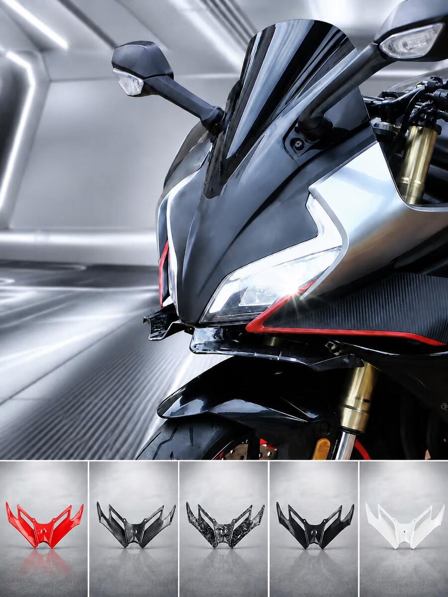 Cfmoto 250sr 300sr 摩托車前整流罩翼片 ABS 空力導流翼蓋 跑車前擾流翼 下整流罩護板 賽車風車身替換零件 摩托車配件 適用 2019-2023 My22