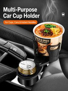 Adaptor Perluasan Tempat Gelas Mobil 2-in-1 yang Dapat Diputar, Tempat Gelas Minuman Ganda yang Dapat Diatur dengan Tekstur Serat Karbon, Adaptor Perluasan Tempat Gelas Mobil yang Dapat Diputar 360°, Tempat Botol Minuman Kaleng Mobil Multifungsi, Cocok untuk Sebagian Besar Model Mobil - Tempat gelas - View 13