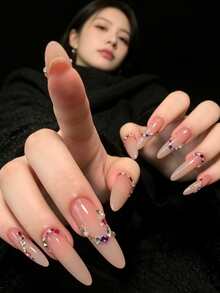 1box/2boxes Fall, Autumn, Fall Nail Christmas Colorful Crushed Stone Random Mixed Assortment, Mixed Color Crushed Stone Pearl Nail Art Accessories, Multi-Element Multi-Material Shiny Small Accessories, Flat Bottom Easy To Apply, Suitable For Glamorous Luxury Party Atmosphere Nail Art DIY - Multicolor - View 5