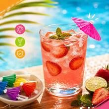 6 Peças Mini Guarda-Chuvas Coloridos para Drinks e Decoração de Copos - Visão 2