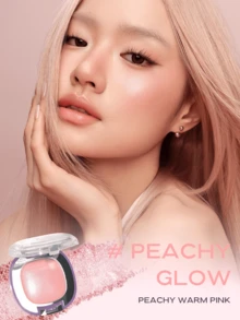 Girls Crush 2-in-1 Satin Blush & Blush Highlighter Makeup, Dua Hasil Akhir Blush yang Berbeda, Tekstur Ringan dan Halus, Warna yang Dapat Dibangun, Efek Satin Alami & Kilau Dewy, Cocok untuk Riasan Wajah Sehari-hari - #Persik Berkilau - View 3