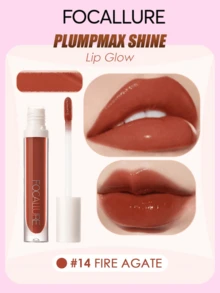 FOCALLURE Plumpmax High Gloss Lip Plumping Gloss, Memberikan Efek Mengisi Bibir Seketika dengan Kilau Seperti Cermin, Tekstur Ringan, Segar, dan Tidak Lengket, Serbaguna untuk Berbagai Penggunaan, Hidrasi dan Kilau Tahan Lama Sepanjang Hari - 14 BATU AKIK API - View 1
