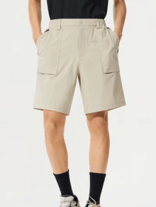 CAMEL CROWN Men's Cool Feel Quick Dry Shorts, Spring Summer Sun Protection Moisture Wicking Cooling Shorts - Truffle Ash - View 1